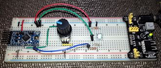 Arduino Mini Pro, Rotary Encoder and Piranha RGB LED