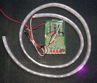 Driving Flexible Neopixel (WS2811) Strip with PICAXE08M2+ (PIC12F1840)