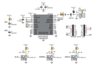 GNSS 3 Click Board Schematics