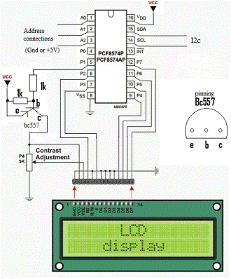 Connection diagram with LCD reset