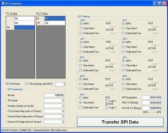 SPI Terminal proper settings