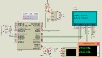 DS1307 RTC hardware I2C write read with GLCD 128x64 