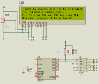 I2C 40x4 LCD 8051