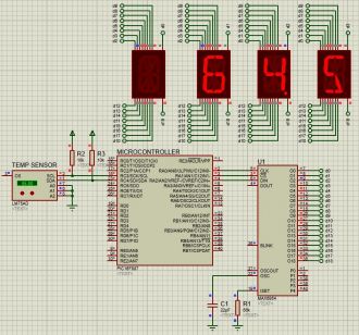 MAX6954 LED driver with 16-segment display schematic