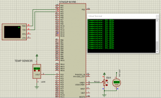 STM32F401RE ADC and USART Schematic