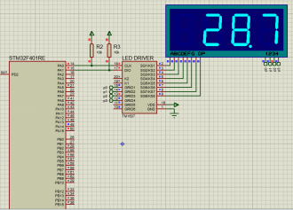 STM32 and TM1637 schematic