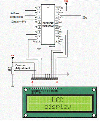 Connection diagram without LCD reset