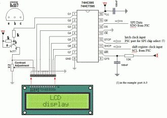 Connection diagram LCD SPI with LCD reset