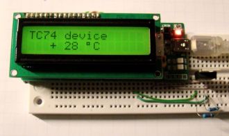 Interfacing TC74 temperature sensor with a PIC microcontroller